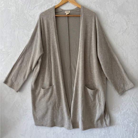 DONNI Women's casual ribbed lounge wear oversized One Size Fits All Cardigan - Picture 1 of 8